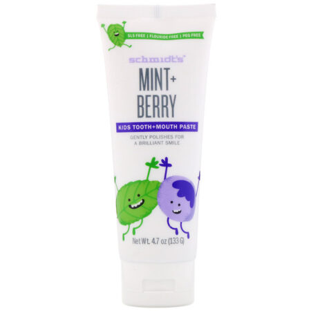 Schmidt's, Kids Tooth + Mouth Paste, Mint + Berry , 4.7 oz (133 g)