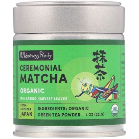 Wilderness Poets, Matcha Cerimonial Orgânica, 1 oz (22 g)