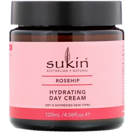 Sukin, Creme Hidratante Diurno, Rosa Mosqueta, 120 ml (4,06 fl oz)