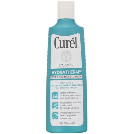 Curel, Terapia de hidratação, hidratante para pele molhada, 8 fl oz (236 ml)