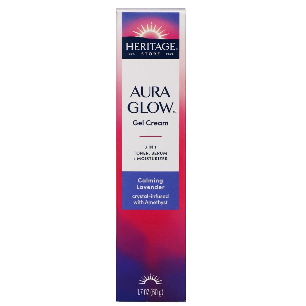 Heritage Store, Aura Glow Gel Cream, Calming Lavender, 1.7 oz (50 g) - Imagem 2