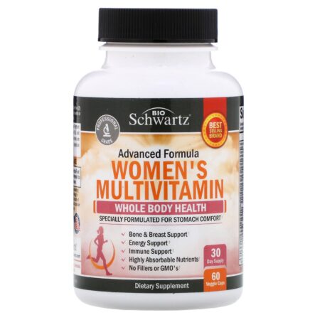 BioSchwartz, Fórmula Avançada de Multivitamínico para Mulheres, 60 Cápsulas Vegetais - Image 3