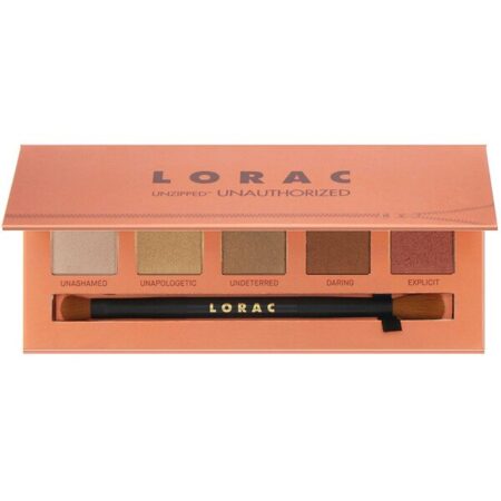 Lorac, Paleta de sombra Unzipped Unauthorized com pincel com duas extremidades, 10,5 g