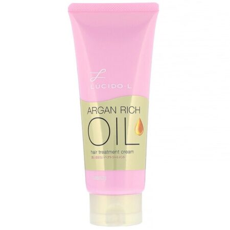 Mandom, Lucido-L, Enriquecido com óleo de argan, Creme de tratamento para os cabelos, 150 g