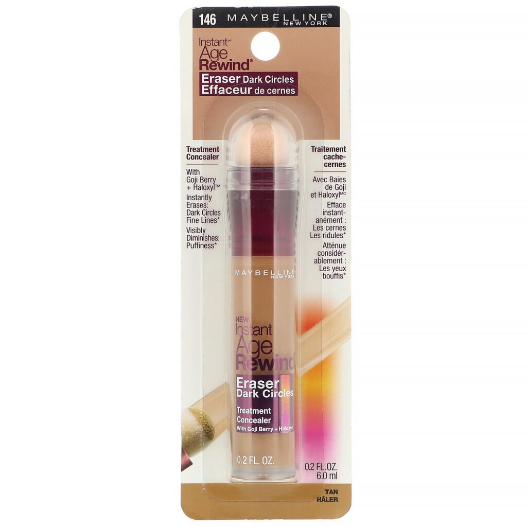 Maybelline, Instant Age Rewind, Corretivo de Tratamento, Cobertura das Olheiras, 146 Tan, 6 ml (0,2 fl oz) - Imagem 2
