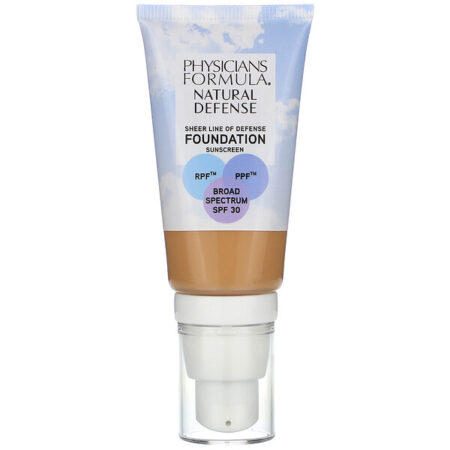 Physicians Formula, Natural Defense Foundation, SPF 30, Medium to Tan, 1 fl oz (30 ml)