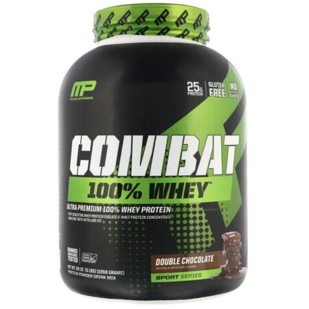 MusclePharm, Combat 100%, Proteína Whey, Chocolate Duplo, 2.269 g (5 lb)