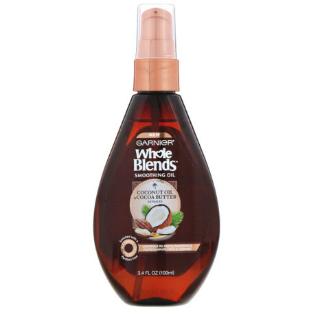 Garnier, Whole Blends, Óleo suavizante com óleo de coco e manteiga de cacau, 100 ml