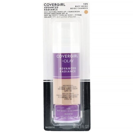 Covergirl, Olay Advanced Radiance, Maquiagem anti-idade, FPS 10, 125 Bege polido, 30 ml - Image 2