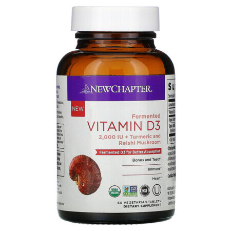 New Chapter, Fermented Vitamin D3, 60 Vegan Tablets