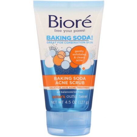 Biore, Esfoliante para acne de bicarbonato de sódio, 4,5 oz (127 g)