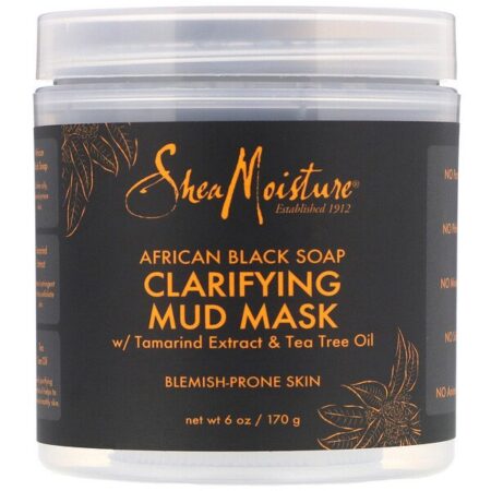 SheaMoisture, African Black Soap, Clarifying Mud Mask, 6 oz (170 g)