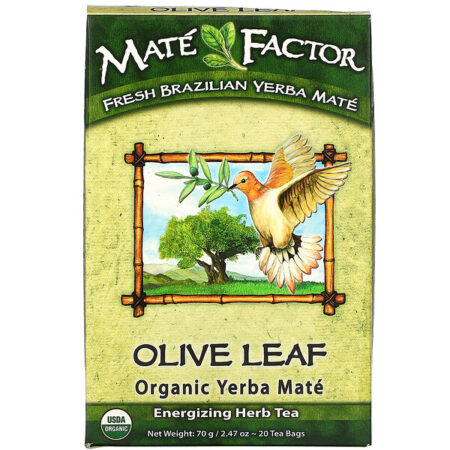 Mate Factor, Olive Leaf Organic Yerba Mate, 20 Tea Bags, 2.47 oz (70 g)