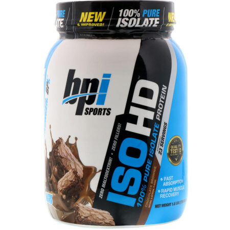 BPI Sports, ISO HD, Isolado de Proteína 100% Puro, Brownie de Chocolate, 1,6 lbs (736 g)