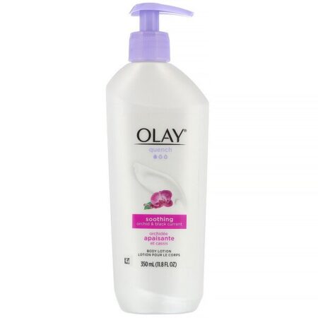 Olay, Quench, Loção para o Corpo, Calmante, Orquídea e Groselha Negra, 350 ml (11,8 fl oz)