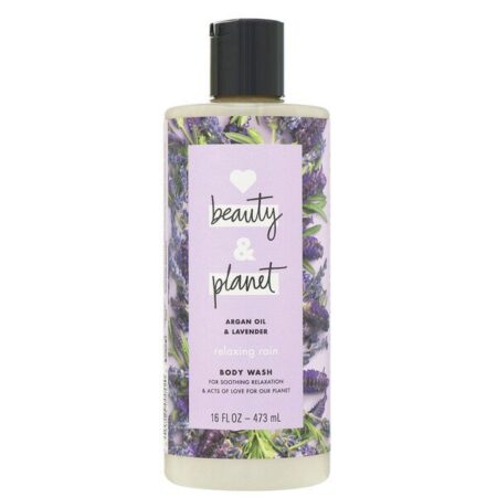 Love Beauty and Planet, Sabonete líquido chuva relaxante, óleo de argan e lavanda, 473 ml