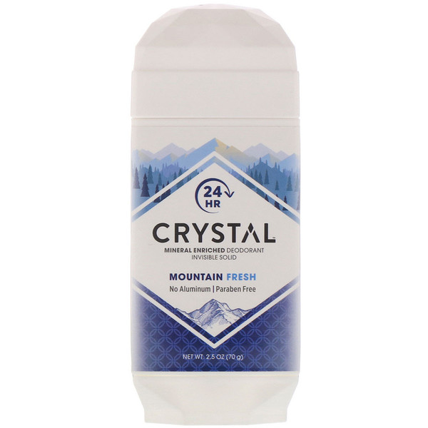 Crystal Body Deodorant, Mineral Enriched Deodorant Invisible Solid, Mountain Fresh, 2.5 oz (70 g)