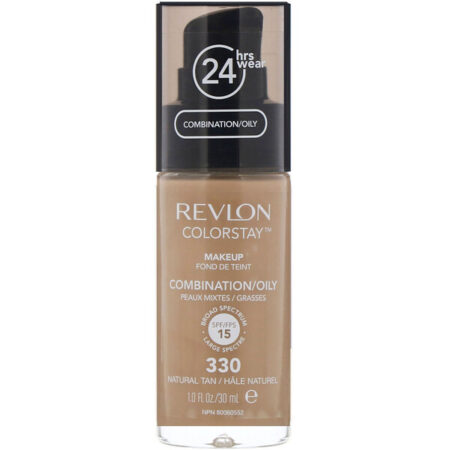 Revlon, Base líquida Colorstay para peles mistas a oleosas, 330 Natural, 30 ml