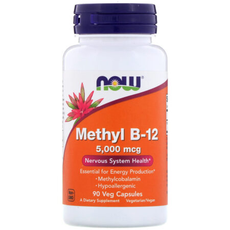 Now Foods, Metil B-12, 5.000 mcg, 90 Cápsulas Vegetais