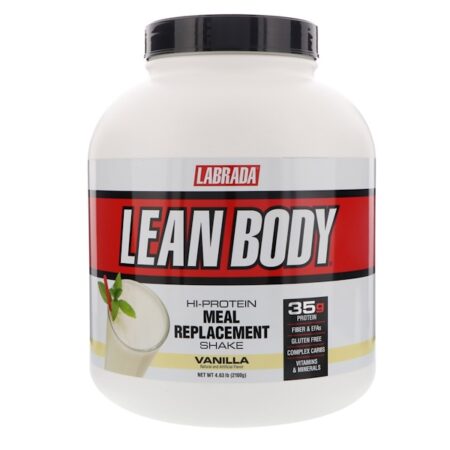 Labrada Nutrition, Lean Body, Shake Substituto de Refeição de Alta Proteína, Baunilha, 4,63 lbs (2.100 g)