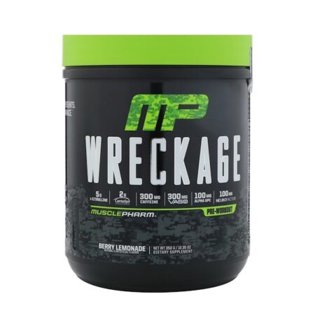 MusclePharm, Wreckage, Pré-Treino, Berry Lemonade, 350 g (12,35 oz)