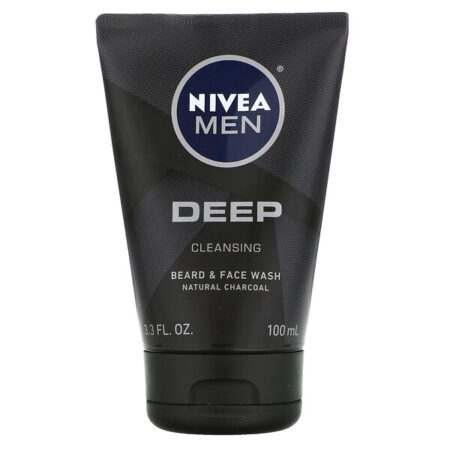 Nivea, Men, Deep Cleansing Beard & Face Wash, 3.3 fl oz (100 ml)