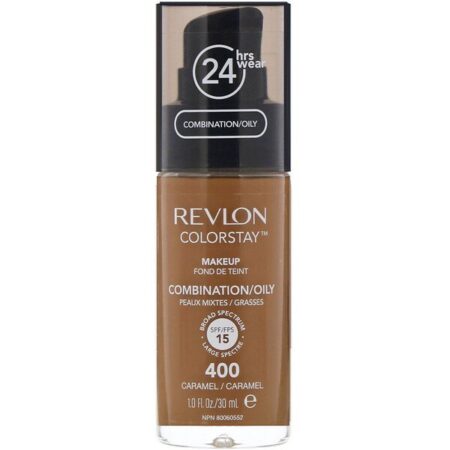 Revlon, Colorstay, maquiagem, mista/oleosa, 400 Caramel, 30 ml