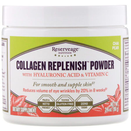 ReserveAge Nutrition, Collagen Replenish Powder, Chai Pear, 3.4 oz (96 g)