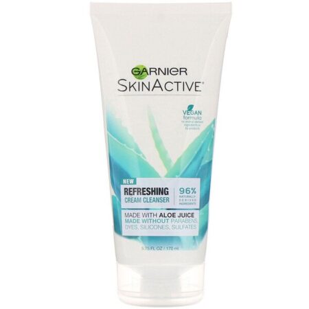 Garnier, SkinActive, Limpador em creme refrescante com suco de Aloe, 170 ml