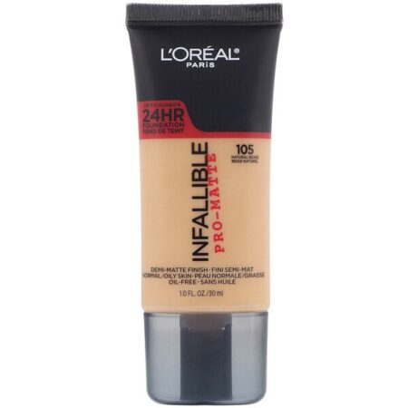 L'Oreal, Base Infallible Pro-Matte, Natural Beige 105, 30 ml