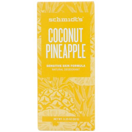 Schmidt's, Desodorante Natural, Fórmula para a Pele Sensível, Abacaxi com Coco, 92 g (3,25 oz) - Image 2