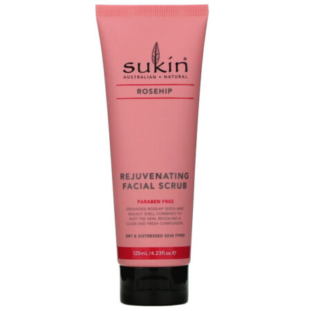 Sukin, Rejuvenating Facial Scrub, Rosehip, 4.23 fl oz (125 ml)