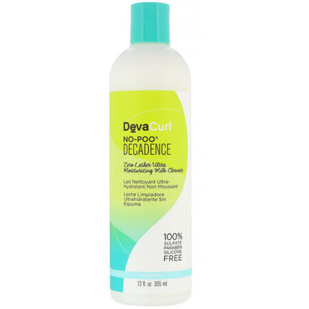 DevaCurl, No-Poo, Decadence, Zero espuma ultra, Limpador leitoso hidratante, 355 ml