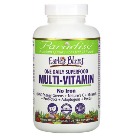 Paradise Herbs, Earth's Blend, One Daily Superfood Multi-Vitamin, 120 Vegetarian Capsules