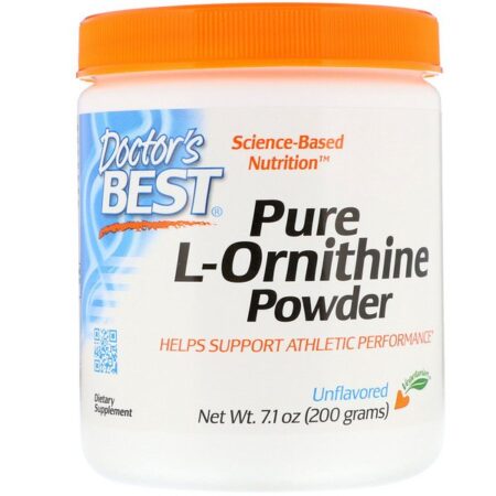 Doctor's Best, L-Ornitina em Pó, Sem Sabor, 7,1 oz (200 g)