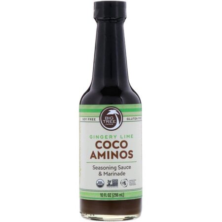 Big Tree Farms, Organic Coco Aminos, Tempero para Molhos e Marinadas, Lima e Gengibre, 10 fl oz (296 ml)