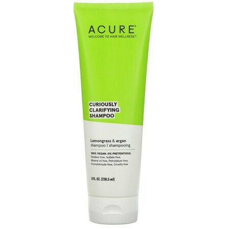 Acure, Curiously Clarifying Shampoo, Lemongrass & Argan, 8 fl oz (236.5 ml)