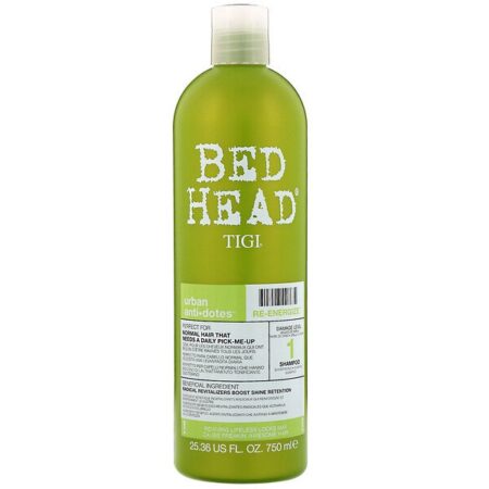 TIGI, Bed Head, Urban Anti+dotes, Re-Energize, Damage Level 1 Shampoo, 25.36 fl oz (750 ml)