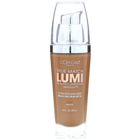 L'Oreal, Maquiagem True Match Healthy Luminous, FPS 20, Classic Tan/Cappuccino N7-8, 30 ml