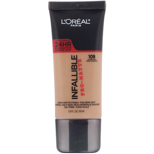 L'Oreal, Base Infallible Pro-Matte, Classic Tan, 109, 30 ml
