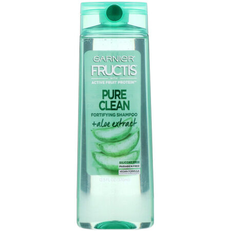 Garnier, Fructis, Pure Clean, shampoo fortificante com Aloe, 370 ml