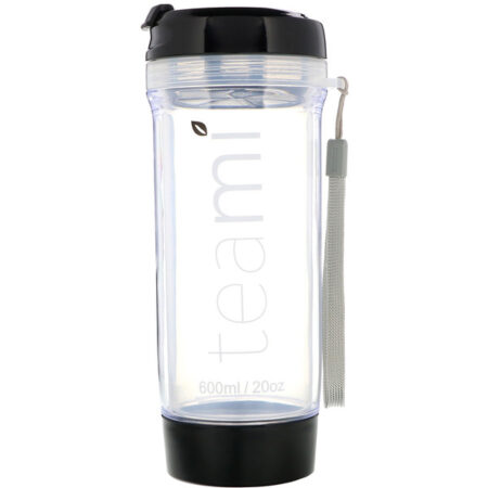 Teami, Copo para Viagem, Preto, 20 oz (591 ml)