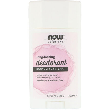 Now Foods, Long Lasting Deodorant, Rose + Ylang Ylang, 2.2 oz (62 g)