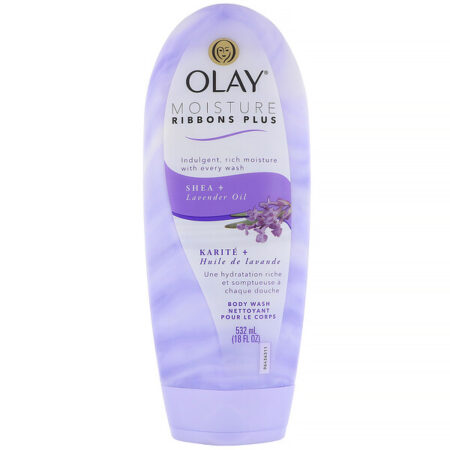 Olay, Moisture Ribbons Plus, Sabonete Líquido, Karité + Óleo de Lavanda, 532 ml (18 fl oz)