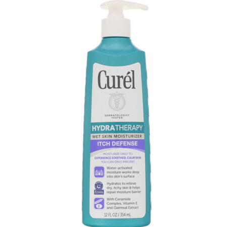 Curel, Terapia de hidratação, hidratante para pele molhada, defesa contra coceiras, 12 fl oz (354 ml)