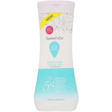 Summer's Eve, Limpeza íntima 5 em 1, sem fragrância, 15 fl oz (444 ml)