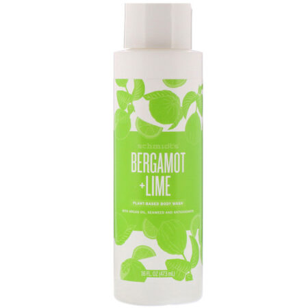 Schmidt's, Plant-Based Body Wash, Bergamot + Lime, 16 fl oz (473 ml)