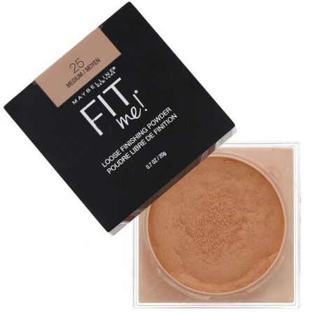 Maybelline, Fit Me, pó solto para finalização, 25 Medium, 20 g