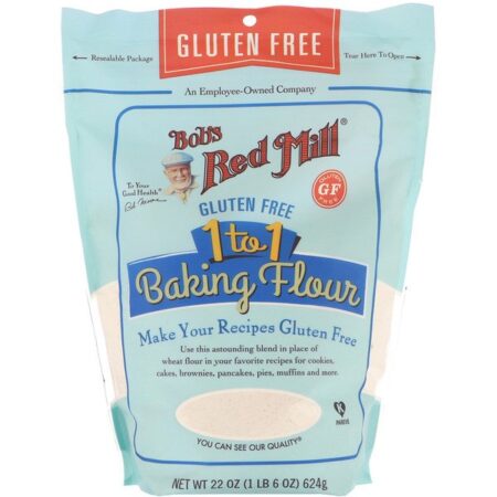 Bob's Red Mill, 1 to 1 Baking Flour, Farinha, Sem Glúten, 22 oz (624 g)