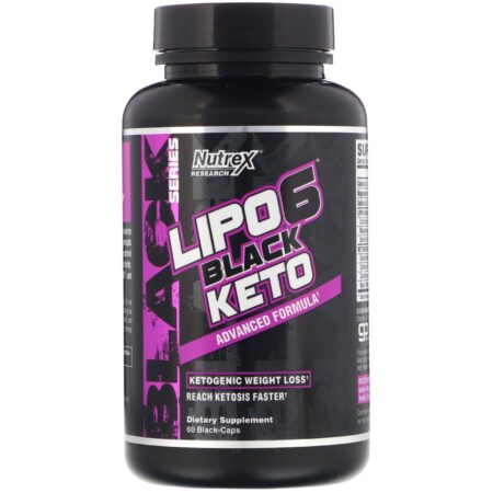 Nutrex Research, LIPO-6 Black Keto, Advanced Formula, 60 Black-Caps - Image 3